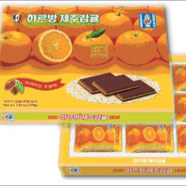 Korea Jeju Orange Chocolate, Food & Drinks, Fresh Produce on Carousell