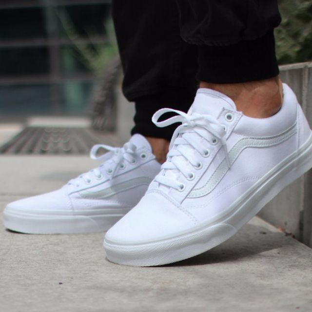 canvas old skool true white