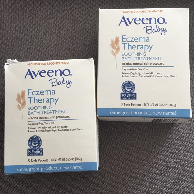 aveeno baby eczema therapy soothing bath treatment