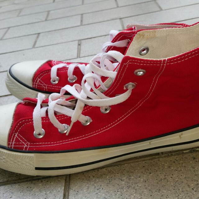 red converse high tops womens