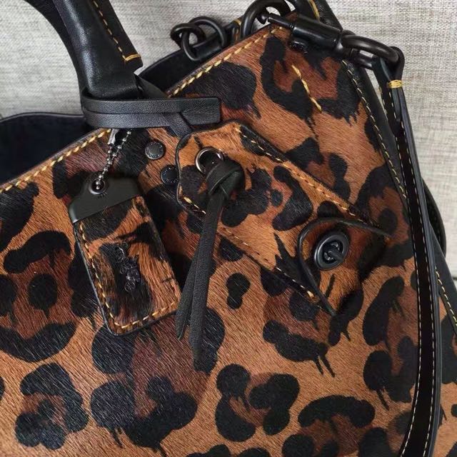 Coach rogue with leopard patchwork hot sale