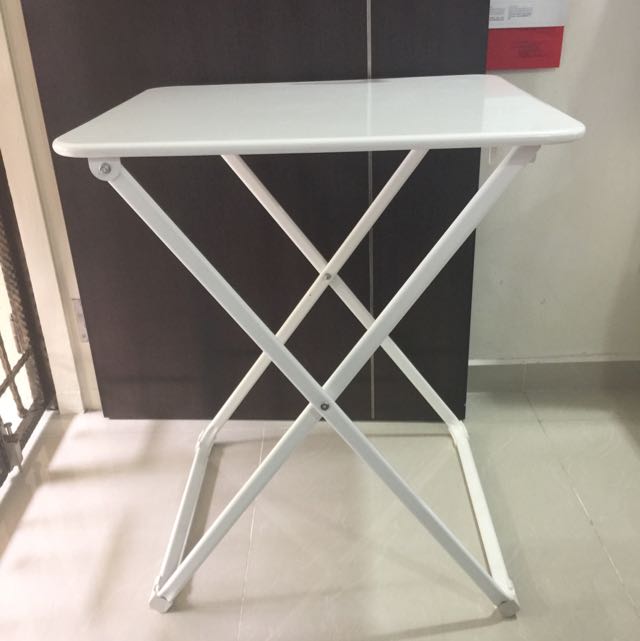 *reserved* Foldable White Table From IKEA, Furniture & Home Living ...