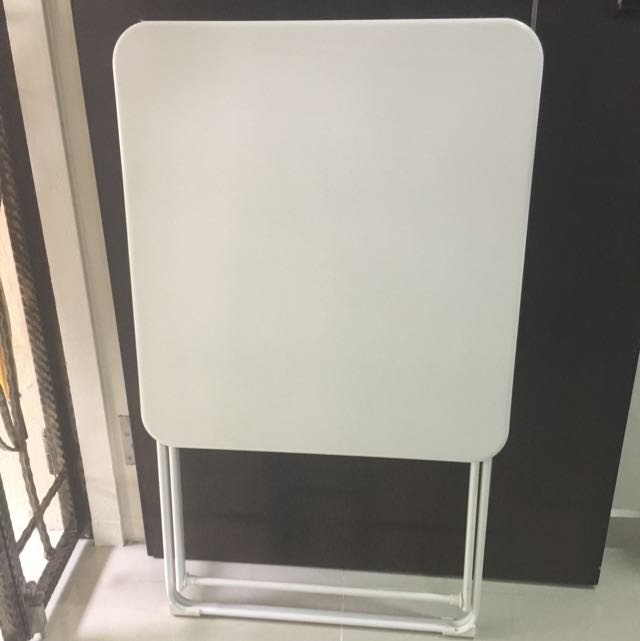 *reserved* Foldable White Table From IKEA, Furniture & Home Living ...