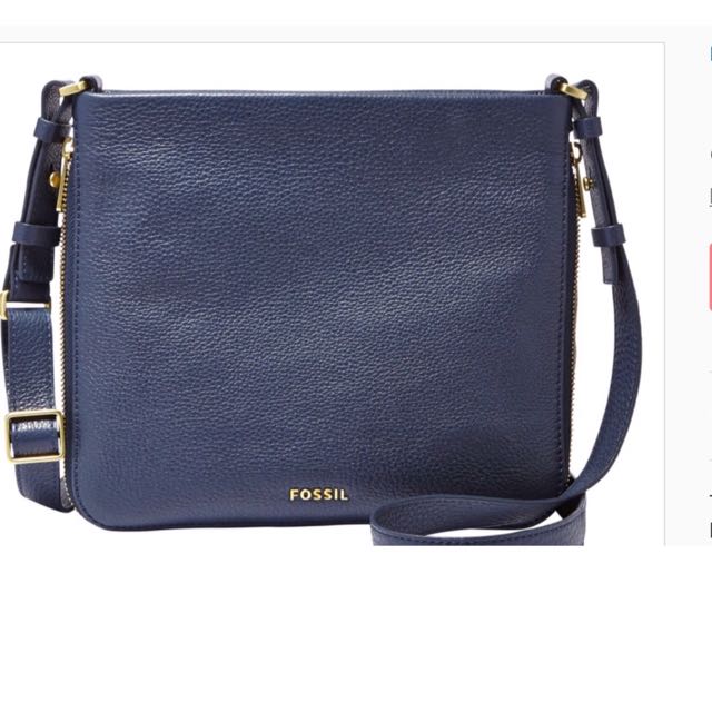 fossil navy crossbody bag