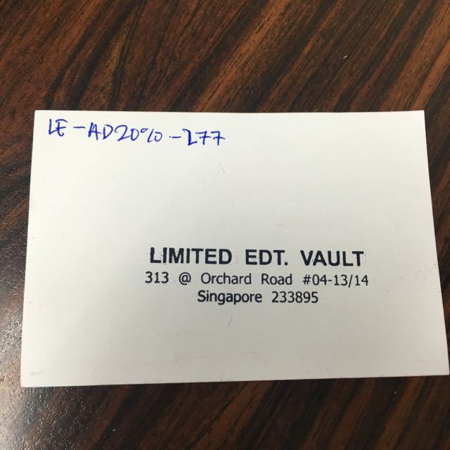 LIMITED EDT 20 Discount Voucher