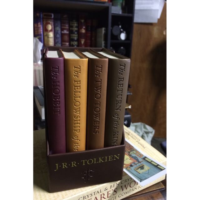 Po The Hobbit And Lord Of The Rings Barnes And Noble Leaherbound Box Set Books Stationery Fiction On Carousell