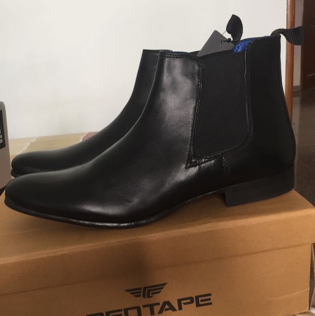 Red Tape Chelsea Boots In Leather Men s Fashion Footwear Boots