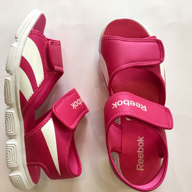 Cute Pink Reebok Sandals With Velcro UK 44 OFF