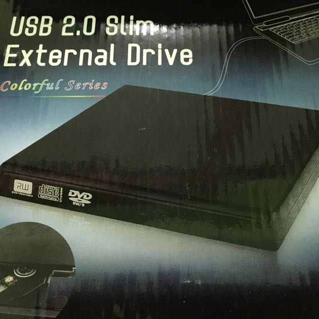 USB 2.0 Slim External Drive, Computers & Tech, Parts & Accessories
