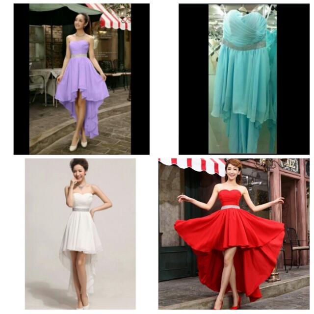 Best Sale Crystal Sashes Sleeveless Pleat Chiffon Short Front Long