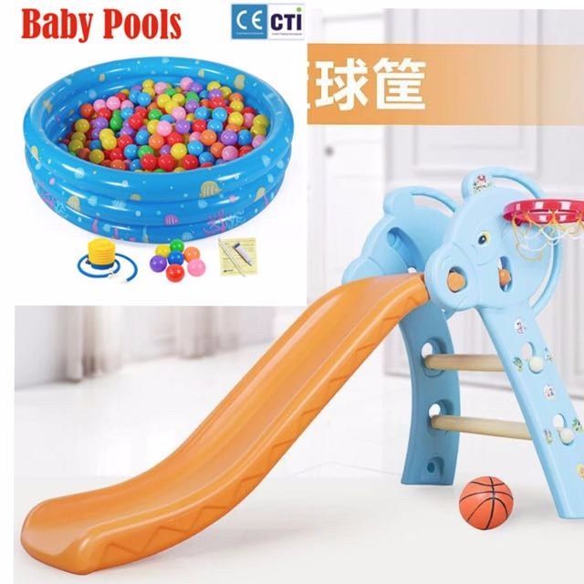 baby ball pit with slide