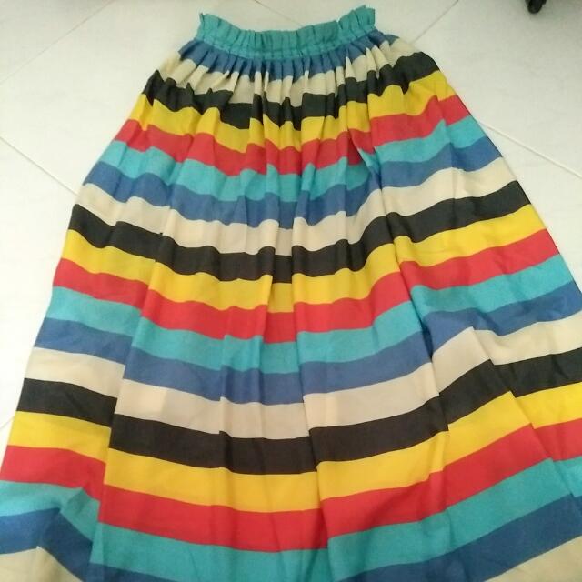colourful maxi skirt