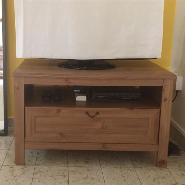 Ikea Grevback Tv Stand With Drawer Furniture Shelves Drawers