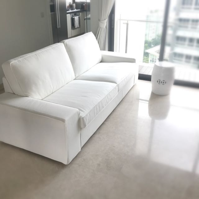 Urgently Selling Price Negotiable New Ikea Kivik 3 Seat Seater Sofa Couch In Dansbo White Furniture Sofas On Carousell