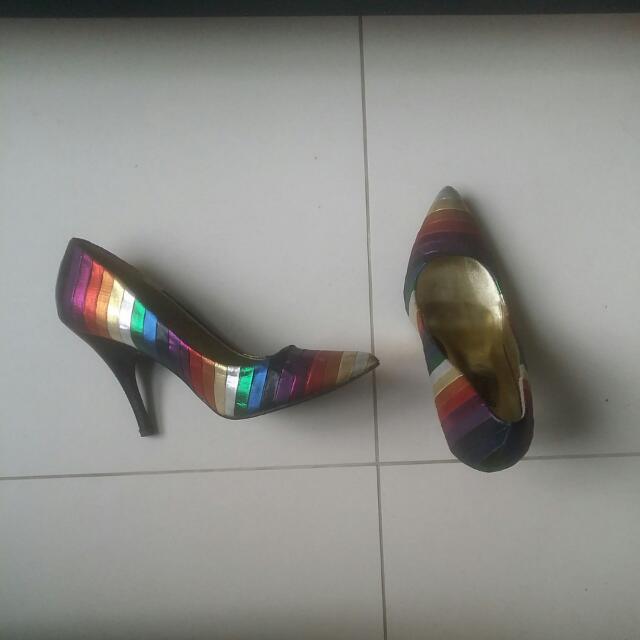 New Look Rainbow High Heels, Women's 