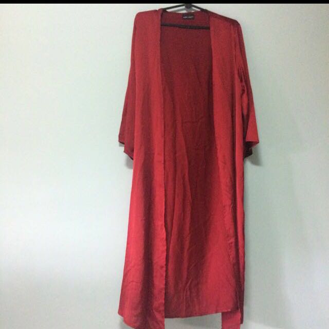 Satin maxi cardigan outlet
