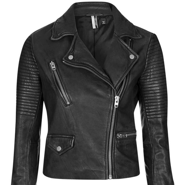 Moto Leather Biker Jacket, Women's Fashion, Coats, Jackets and