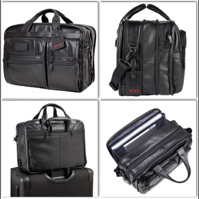 leather expandable briefcase