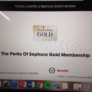 Sephora Gold Card Member Membership