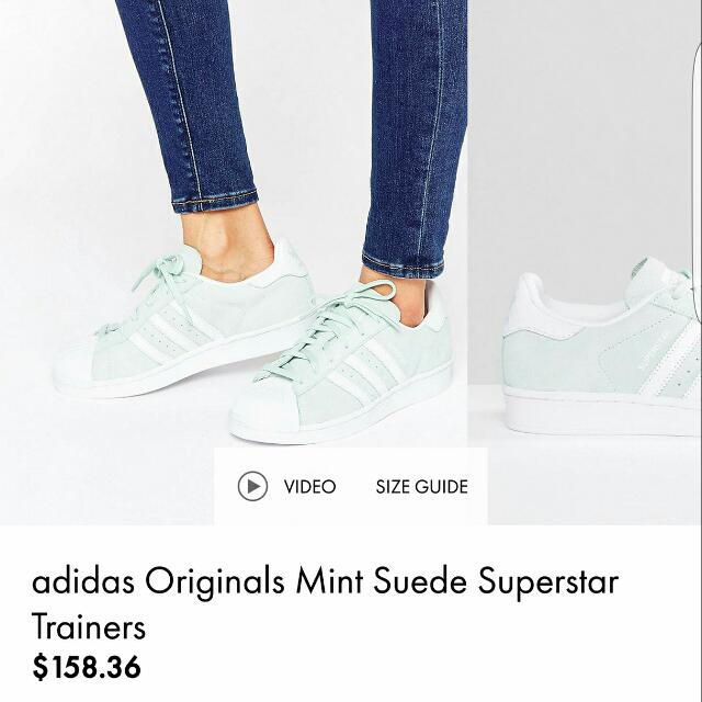 Adidas Originals Mint Suede SUPERSTAR 