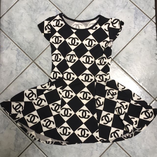 Chanel Print Dress Long Top Women S Fashion Clothes On Carousell