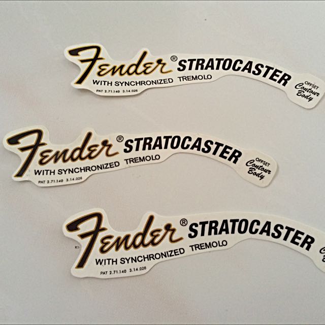 Fender stratocaster shop decal