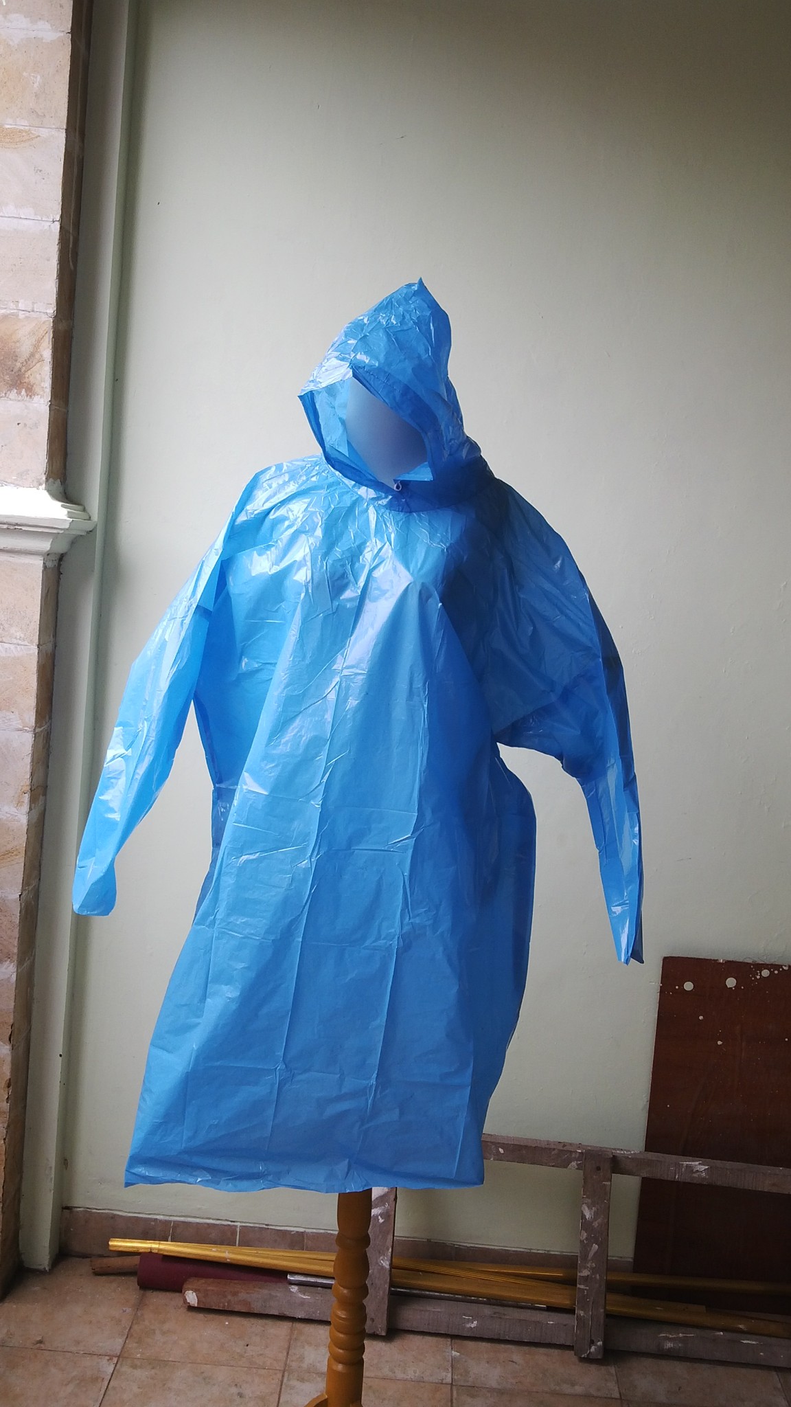 Jas Hujan Poncho Ponco Plastik Kresek Bambu LDPE Simple Ringan X