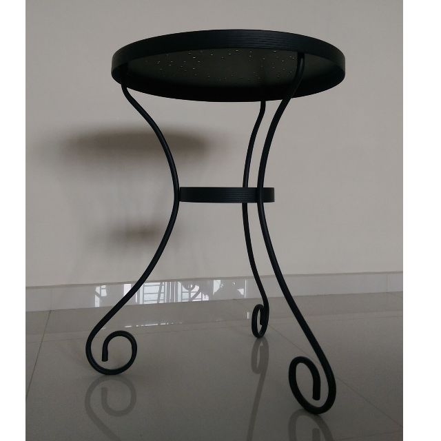 Preloved Ikea Noresund Metal Black Night Stand Side Table