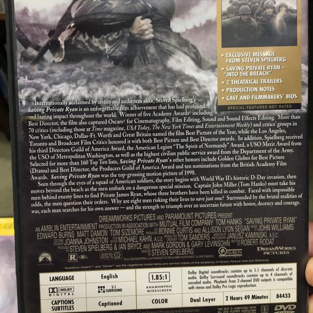 Saving Private Ryan （分類：其他周邊）位於 Hong Kong。 由 wolly1111 提交（商品編號 76907544，圖片 2）。簡介： 。