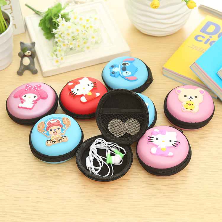 Tempat Earphone Headset Doraemon Rilakuma Hello Kitty Stitch