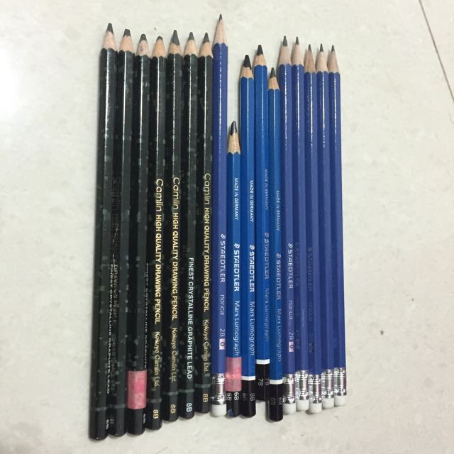 17 Steadtler And Camlin Drawing Pencils Books Stationery
