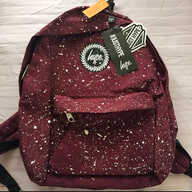 hype burgundy backpack