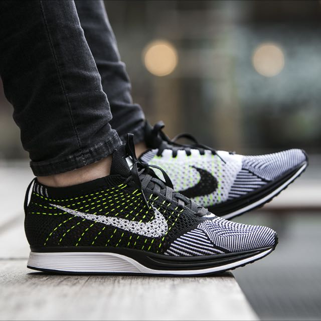 Nike Flyknit Racer Orca Volt Men s Fashion Footwear Sneakers on Carousell
