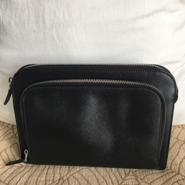 prada men's clutch bag