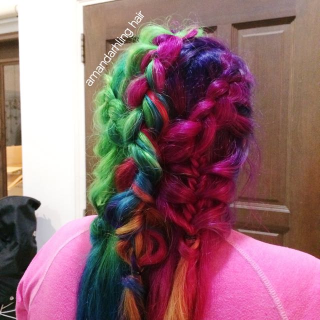 Rainbow Unicorn Hair Dye Health Beauty Hair Care On Carousell