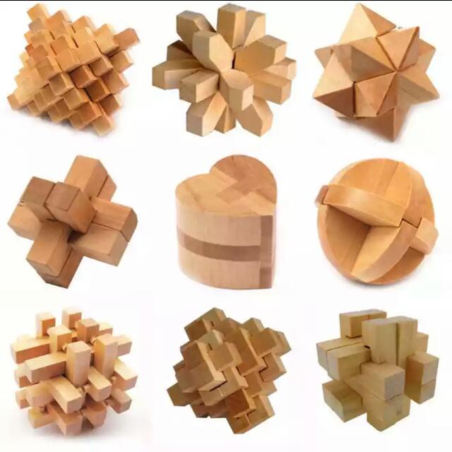 wooden toy burr puzzle