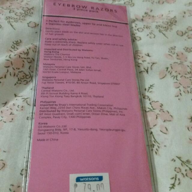 eyebrow razor 3pieces by Watsons, Beauty & Personal Care, Face, Face
