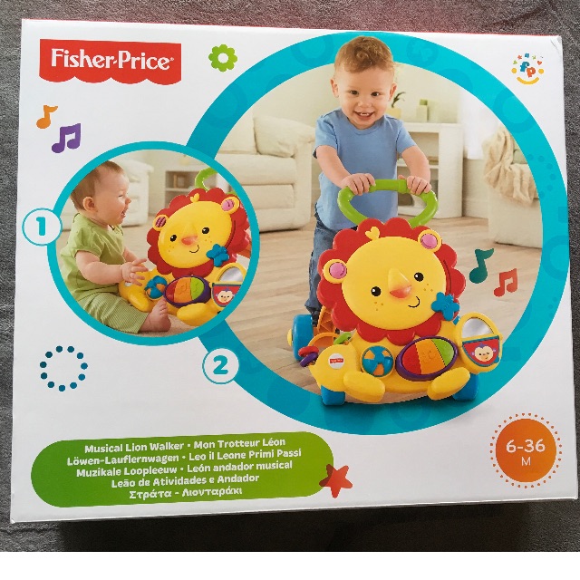 trotteur fisher price lion