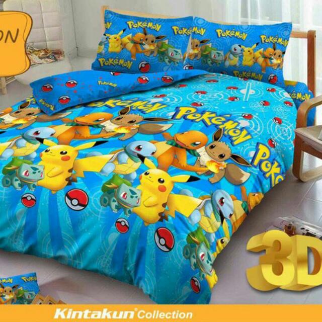 Sprei Kintakun Uk 180 Motif Pokemon Go Home Furniture On Carousell