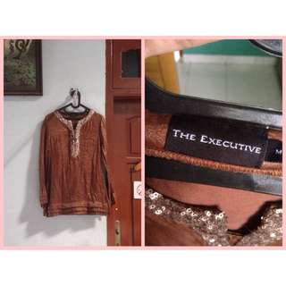 The Executive Brown Blink Blouse