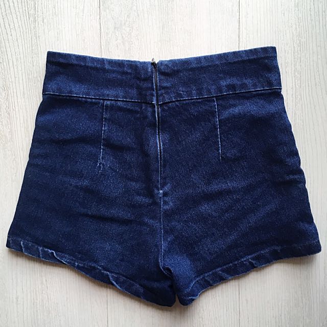 Bnwot Dark Denim Origami Skorts Women S Fashion Bottoms Other Bottoms On Carousell