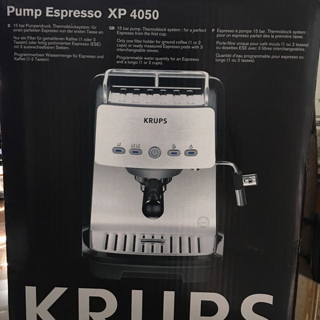 Krups XP4050 Pump Expresso Machine, TV & Home Appliances, Kitchen
