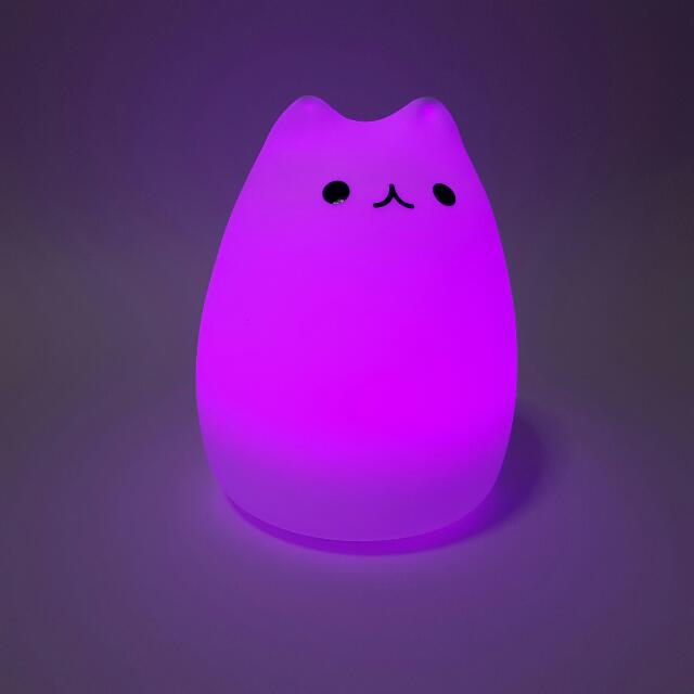 Pusheen Cat Silicon 7 Colours Night Light, Furniture, Home Decor on