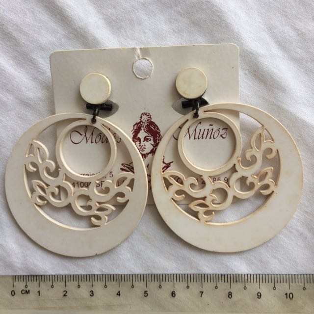 White discount plastic earrings