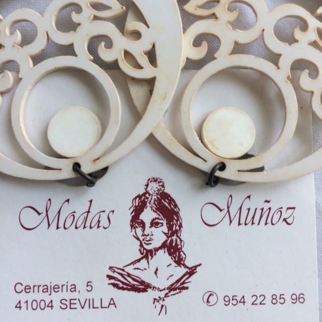 White plastic clearance earrings