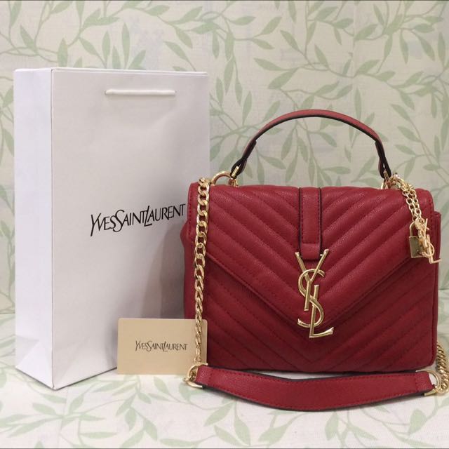 Ysl red clearance sling bag