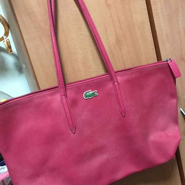 pink lacoste bag