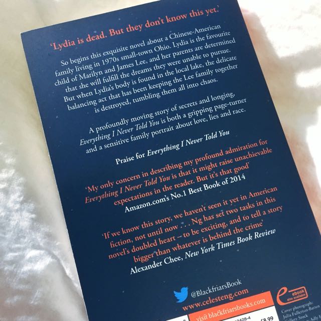 Everything I Never Told You Books Stationery Books On Carousell