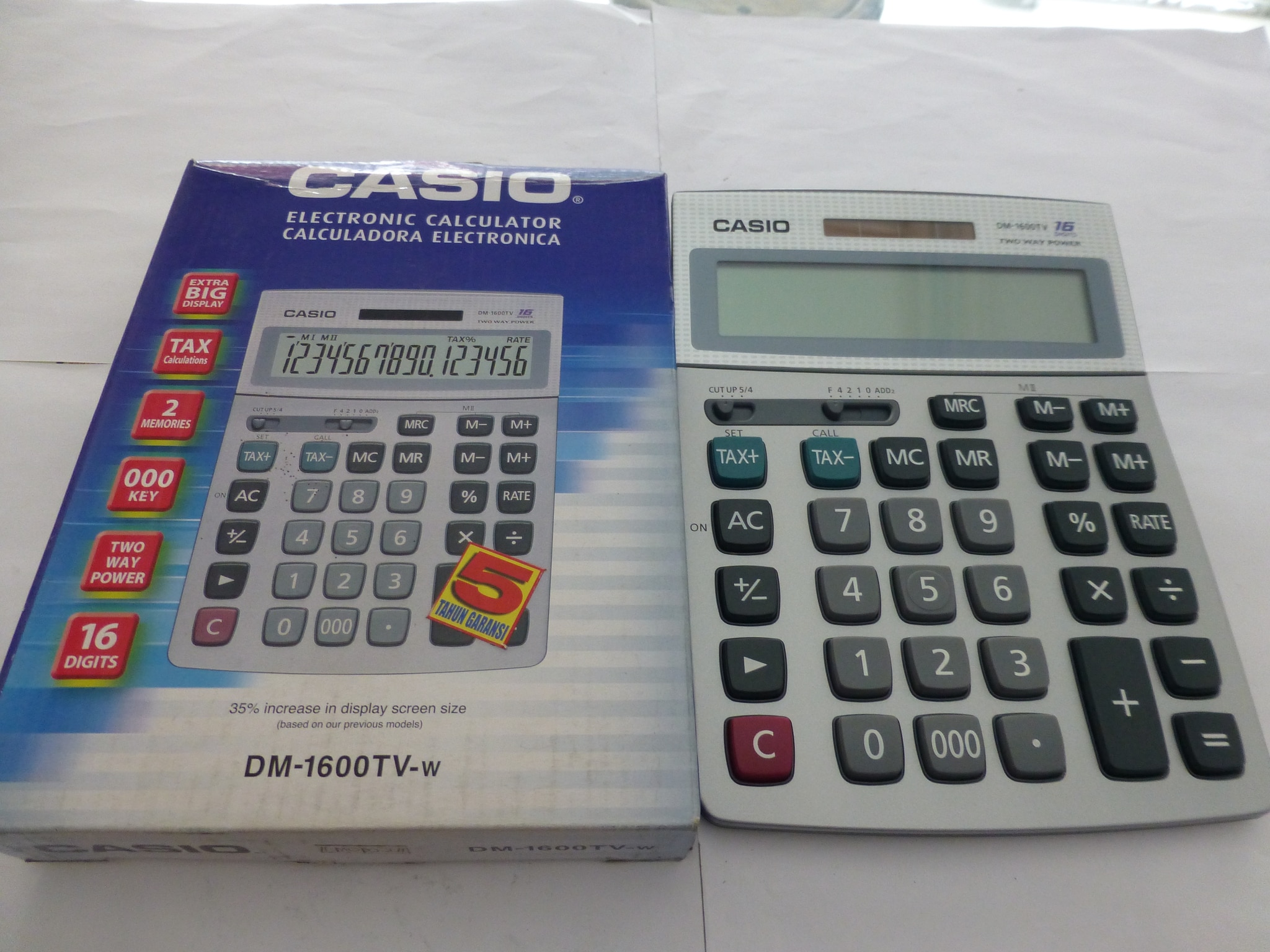 Kalkulator casio dm 1600tv kalkulator buku alat tulis alat tulis