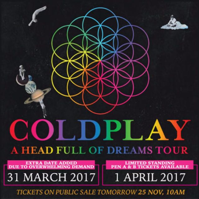 1x VIP ColdPlay Ticket, Tickets & Vouchers, Event Tickets on Carousell
